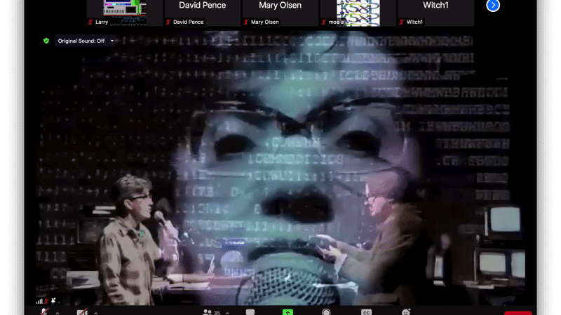 Moe Angelos and David Pence, screenshot by Lawrence Shea